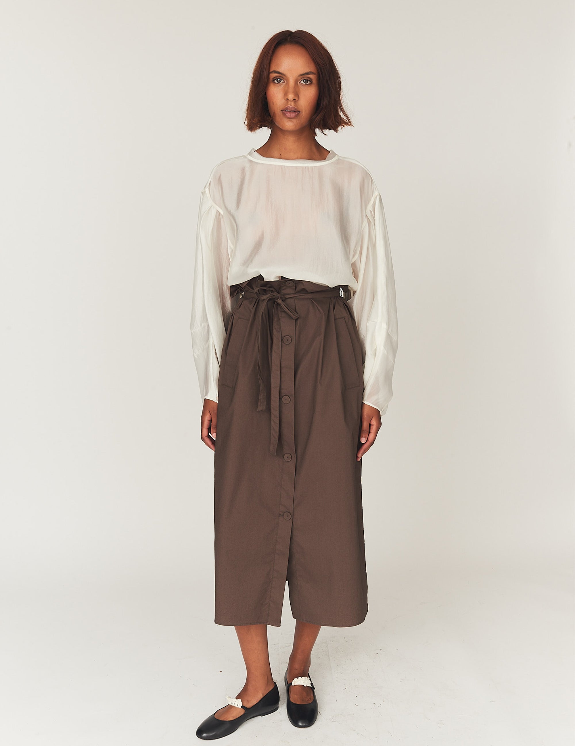 Cyprus Maxi Skirt Chocolate 4 / Chocolate