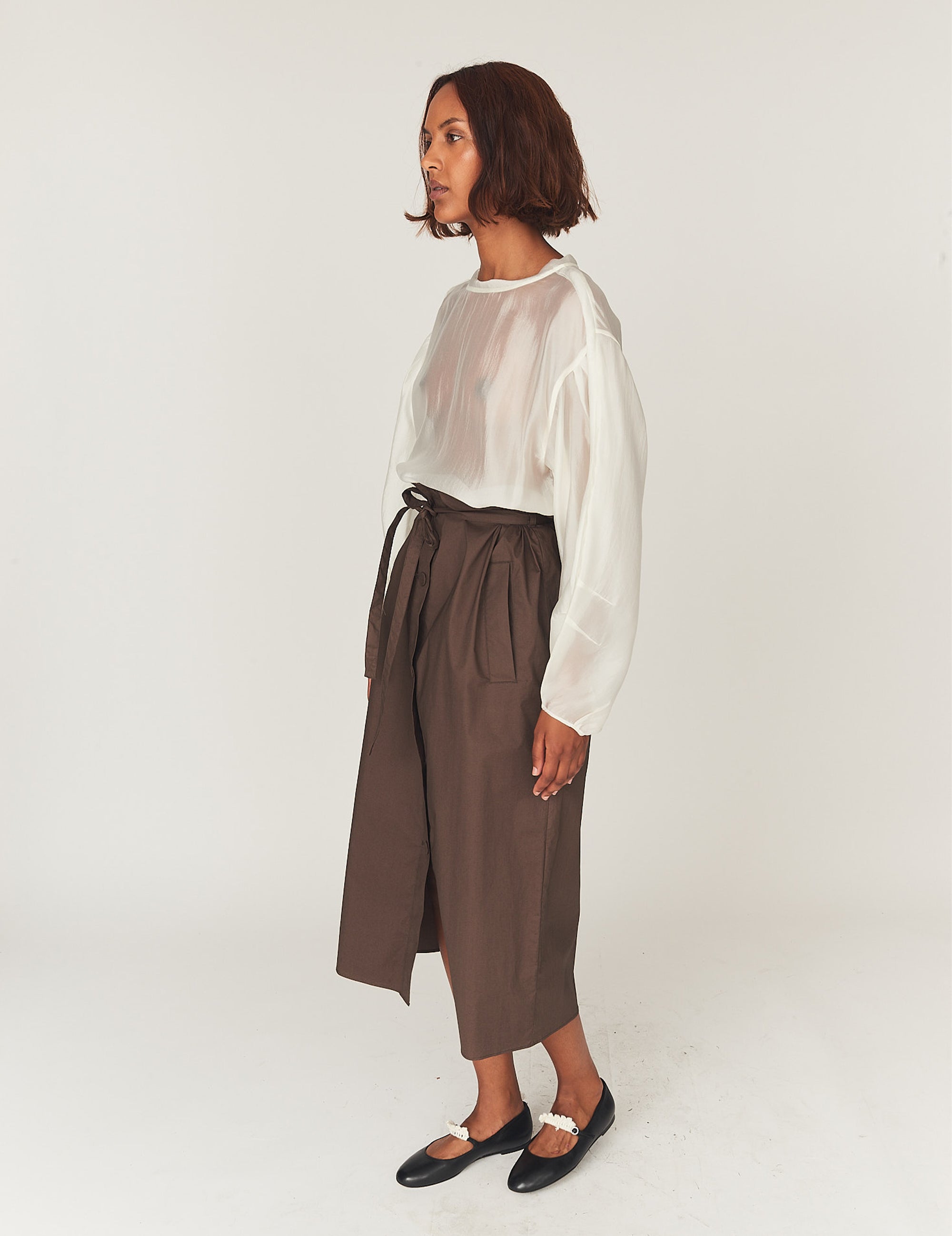 Cyprus Maxi Skirt Chocolate 4 / Chocolate