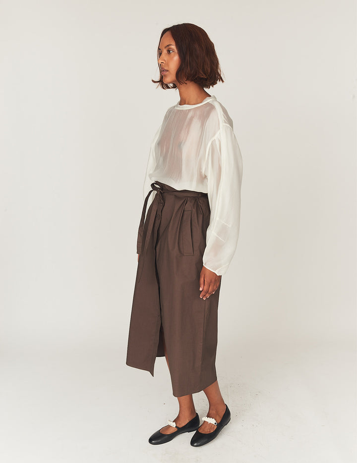 Cyprus Maxi Skirt Chocolate 4 / Chocolate
