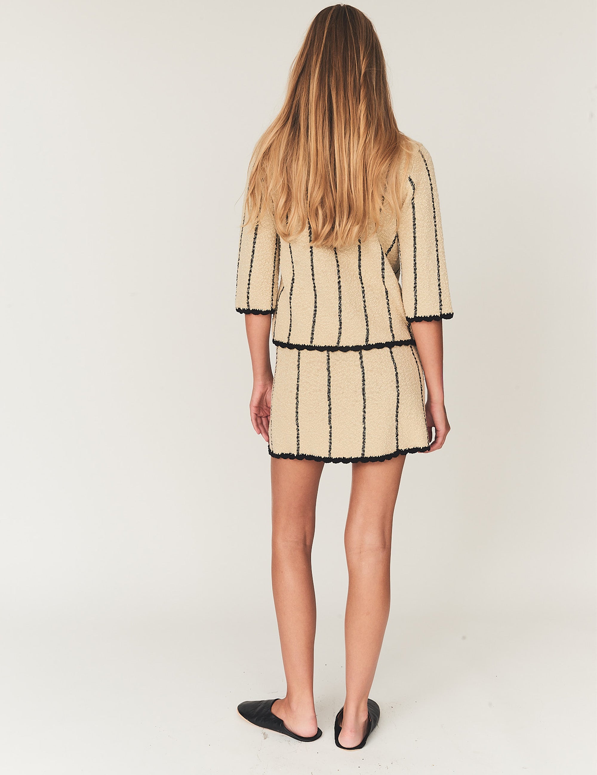 April Polo Print 4 / Trench/black stripes