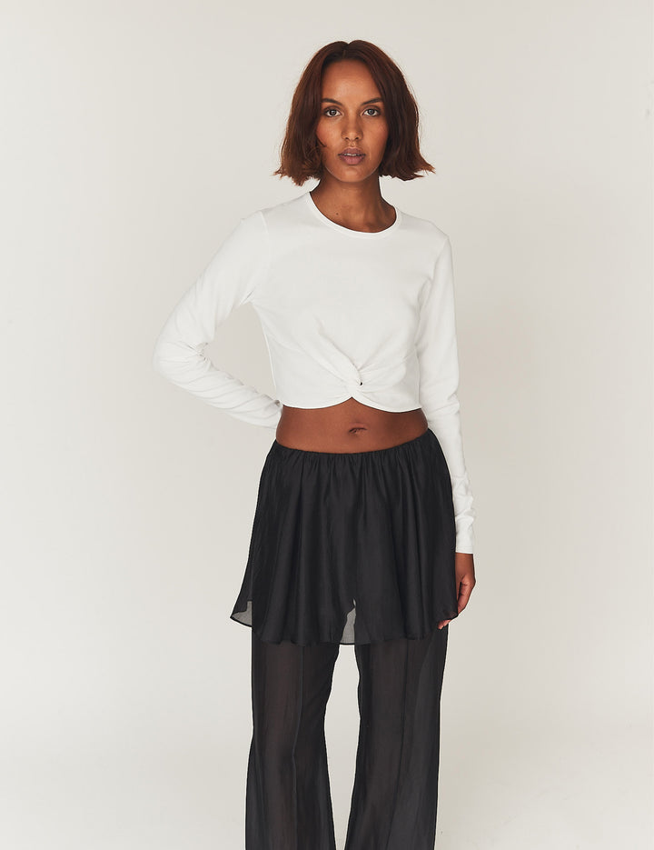 Madison Knot Top White 4 / White