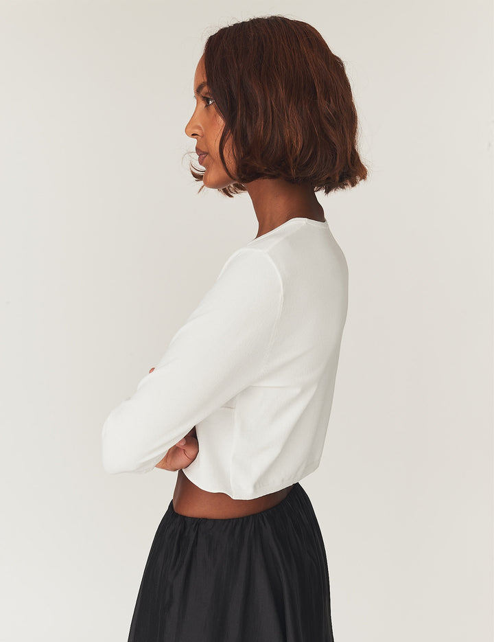 Madison Knot Top White 4 / White