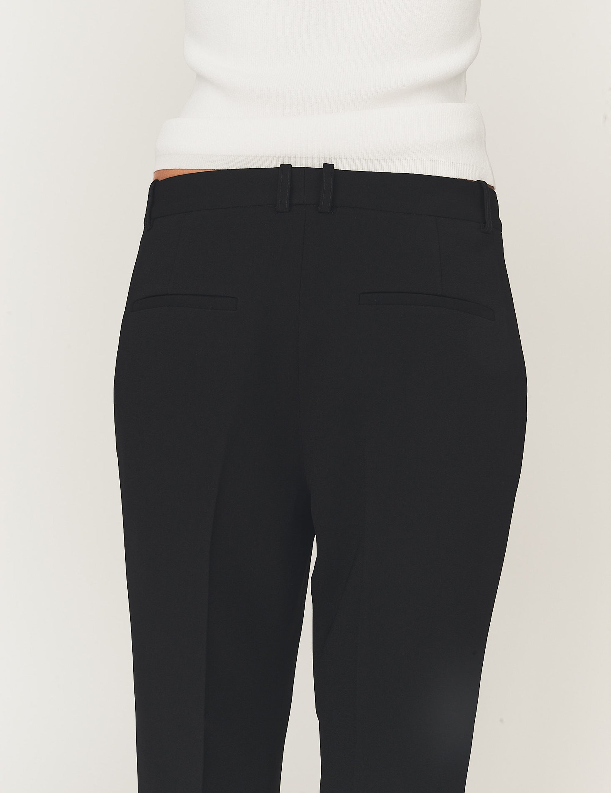 Crepe Wide Pants Black