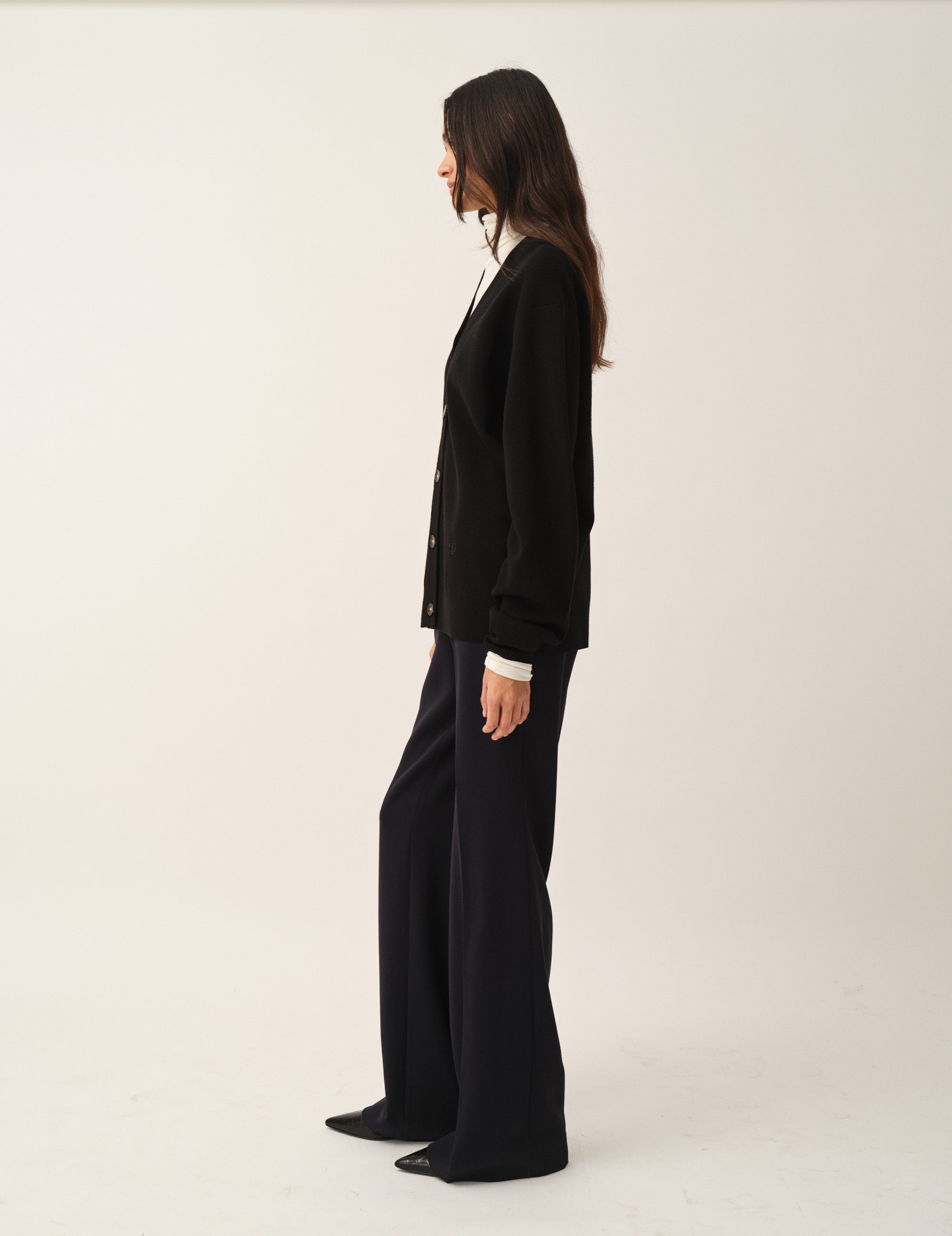 Crepe Wide Pants Navy 4 / Navy