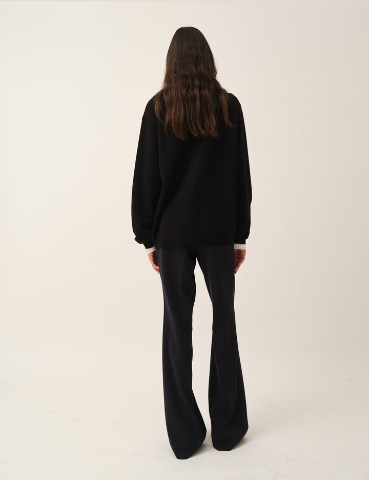 Crepe Wide Pants Navy 4 / Navy