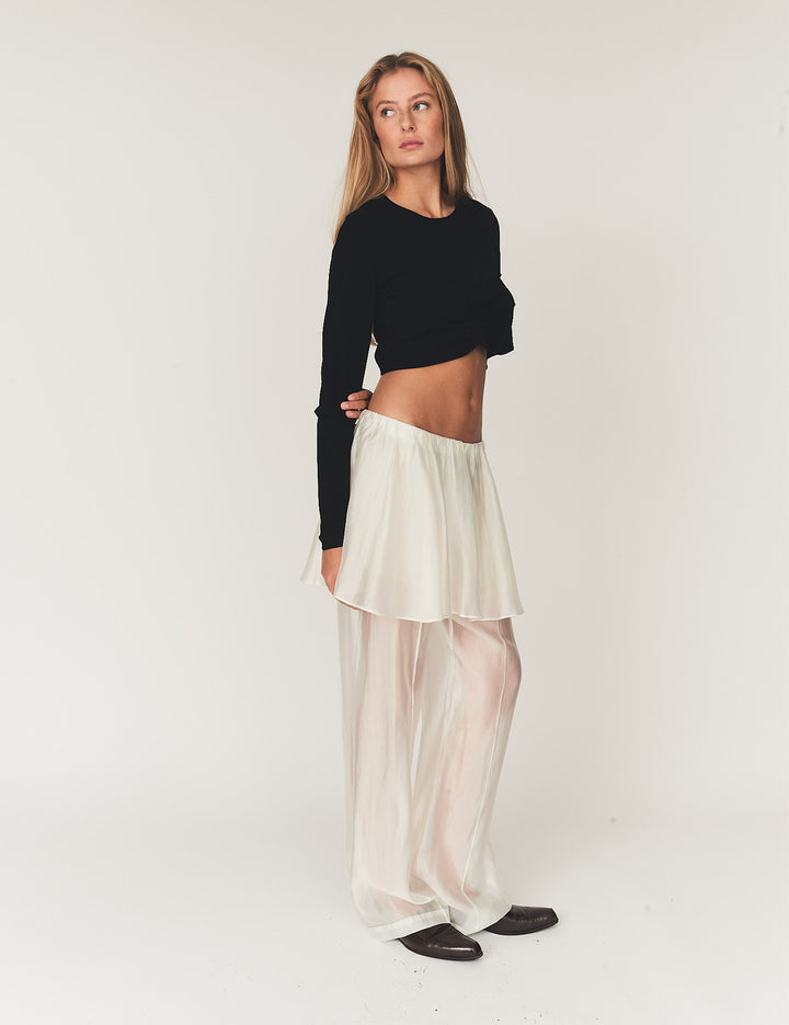 Gilian Peplum Pants Cream 4 / Cream