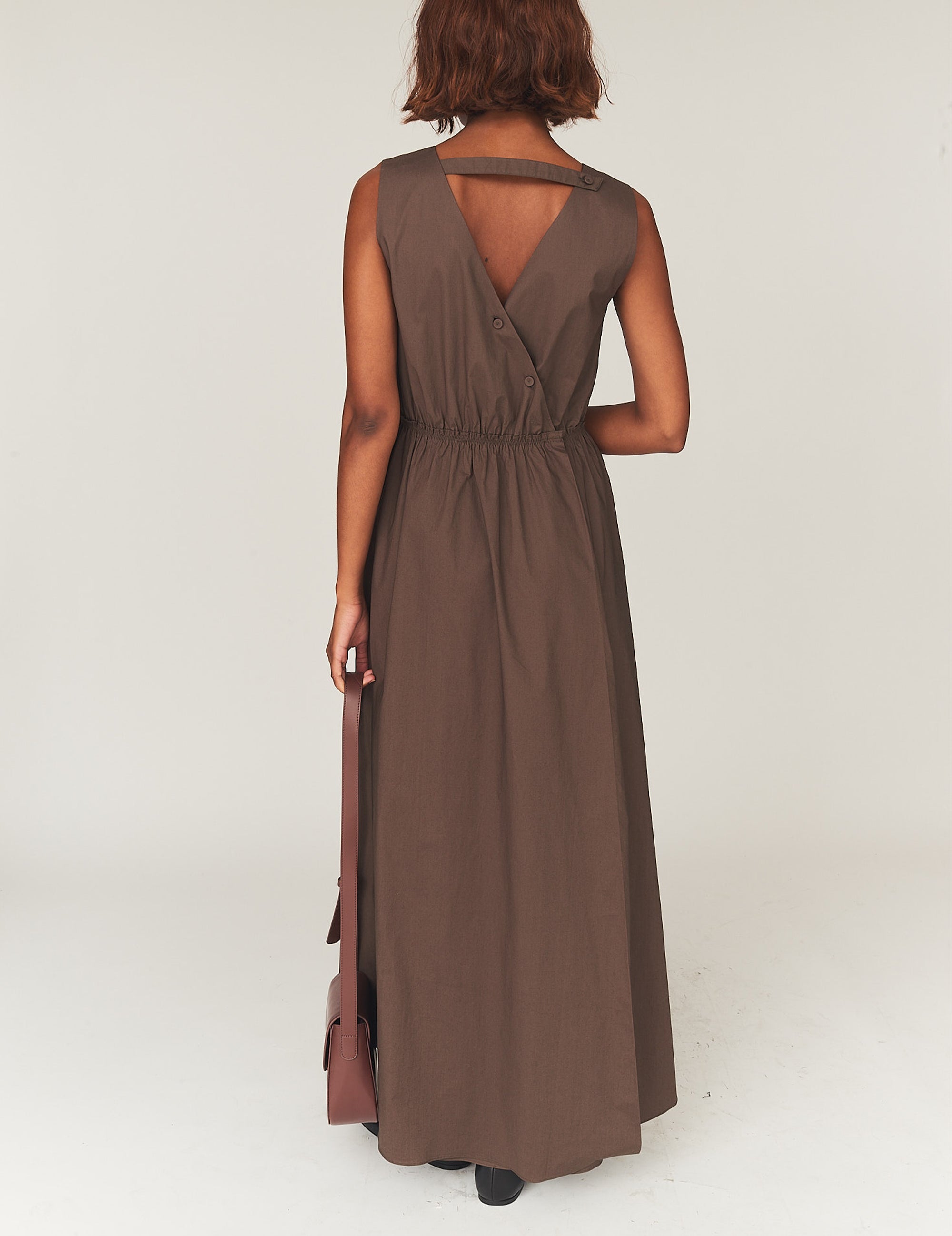 Cyprus Back Gown Chocolate 4 / Chocolate