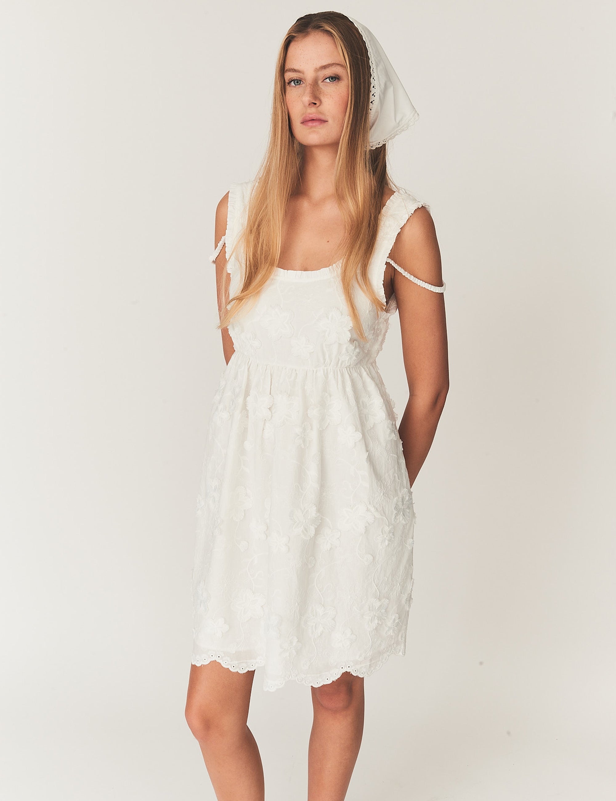 Fleur Bra Dress Cream 4 / Cream