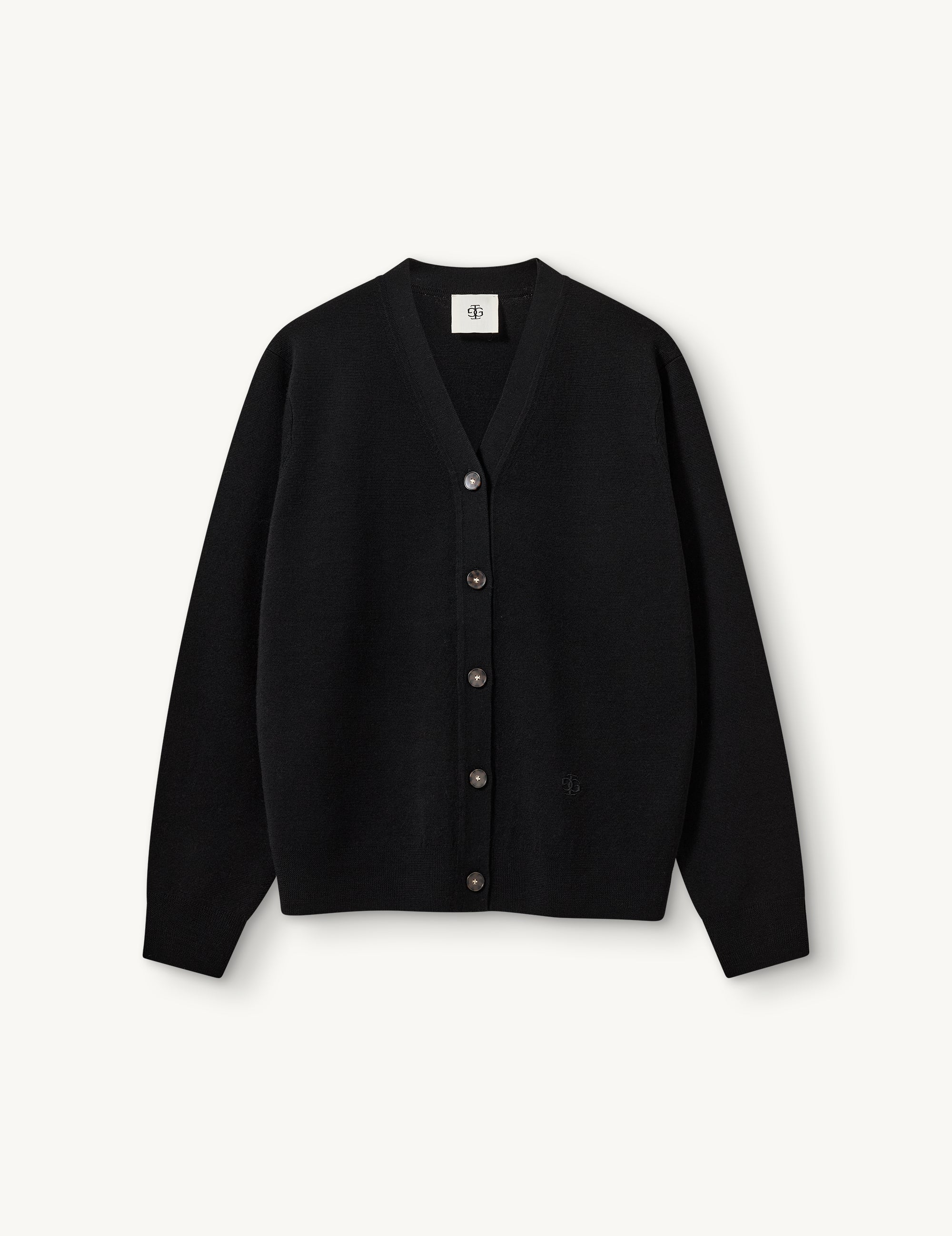 Bergen Dad Cardigan Black