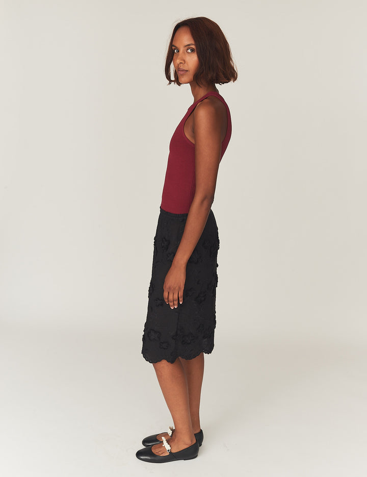 Fleur Slip Skirt Black 4 / Black