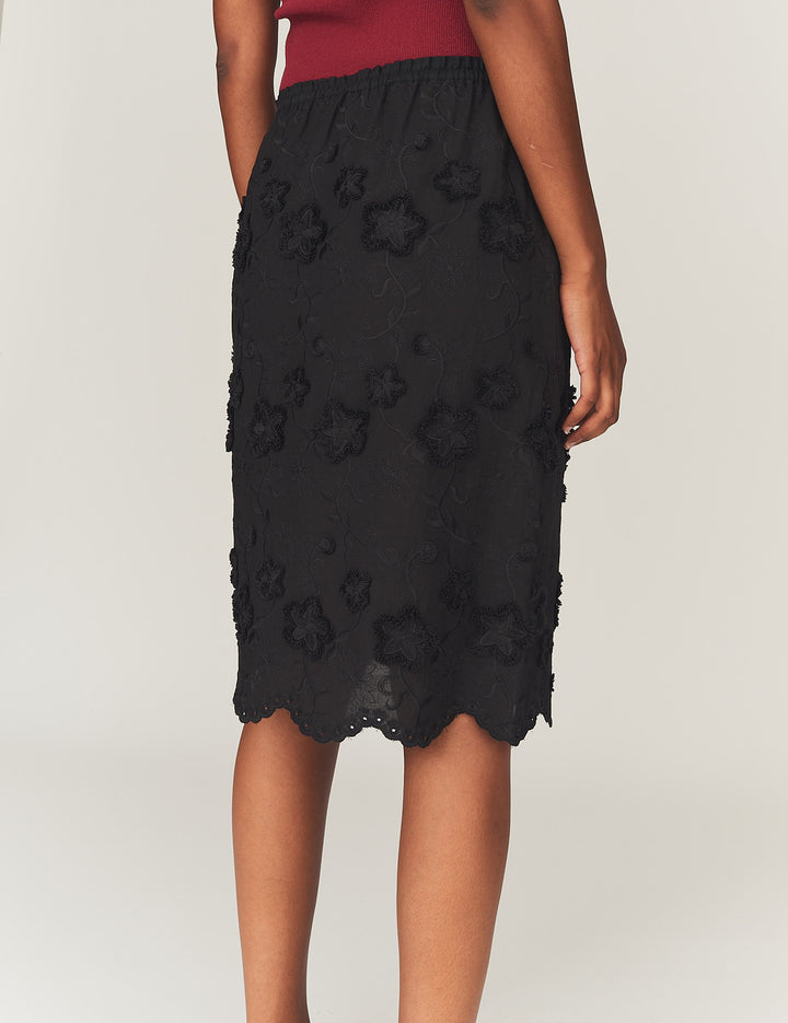 Fleur Slip Skirt Black 4 / Black