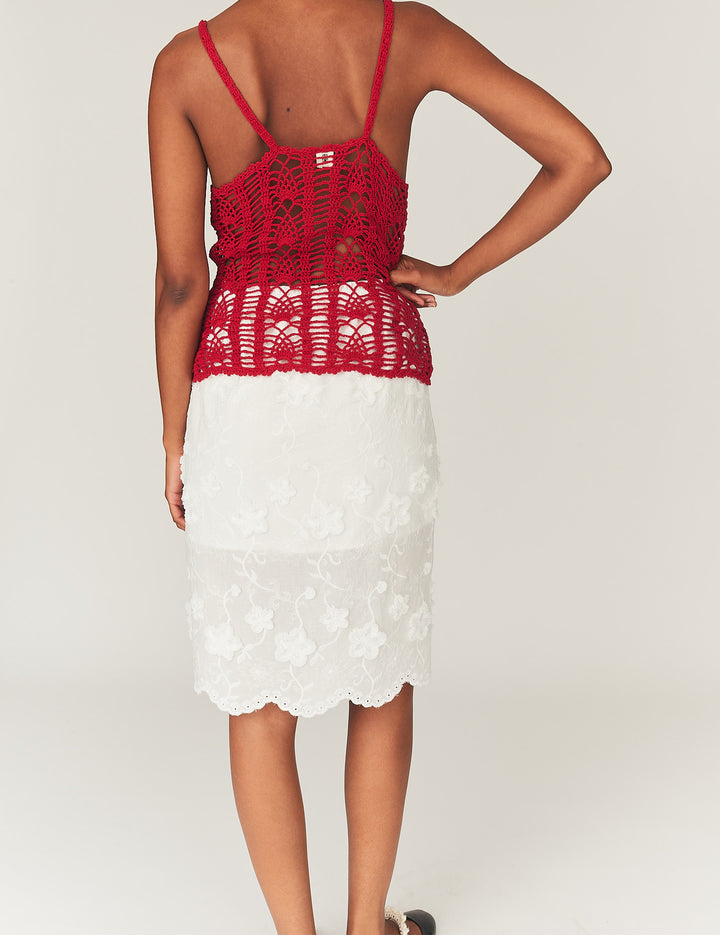 Fleur Slip Skirt Cream 4 / Cream