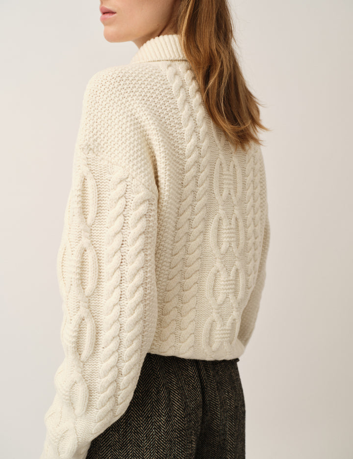 Como Zip Sweater Cream 4 / Cream