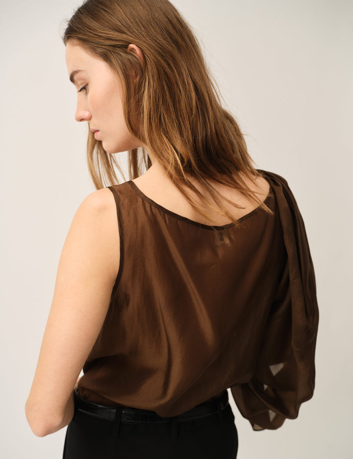 Gilian Drape Top Espresso 4 / Espresso