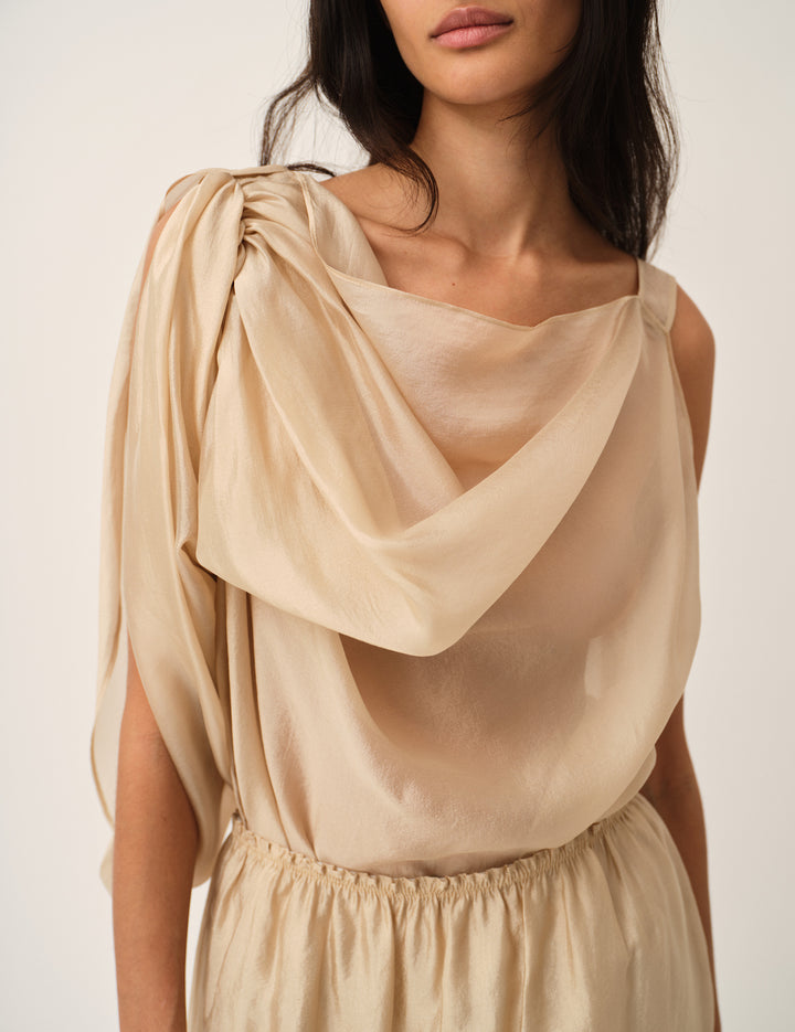 Gilian Drape Top Toast 4 / Toast
