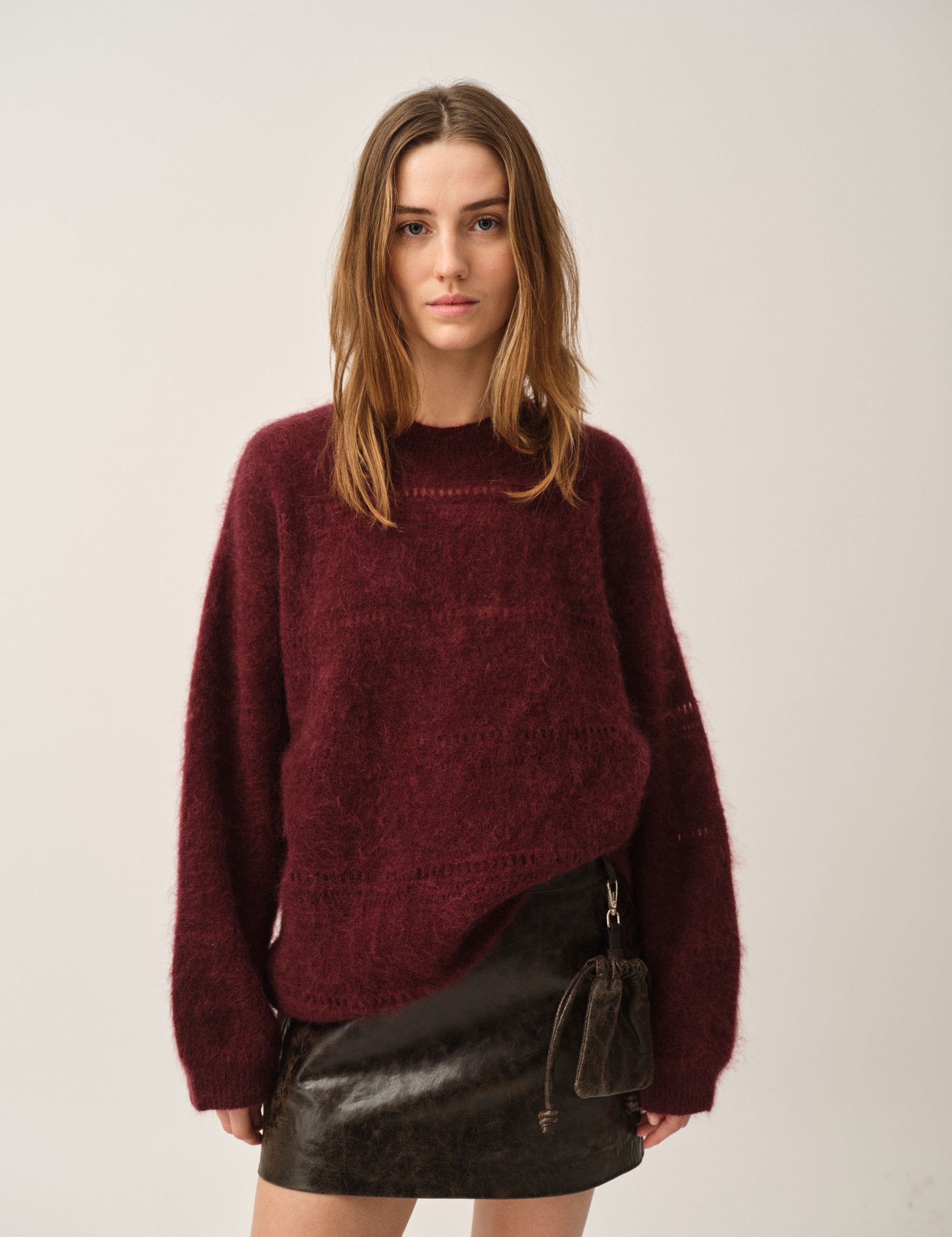 Roma Boxy Sweater Merlot 4 / Merlot