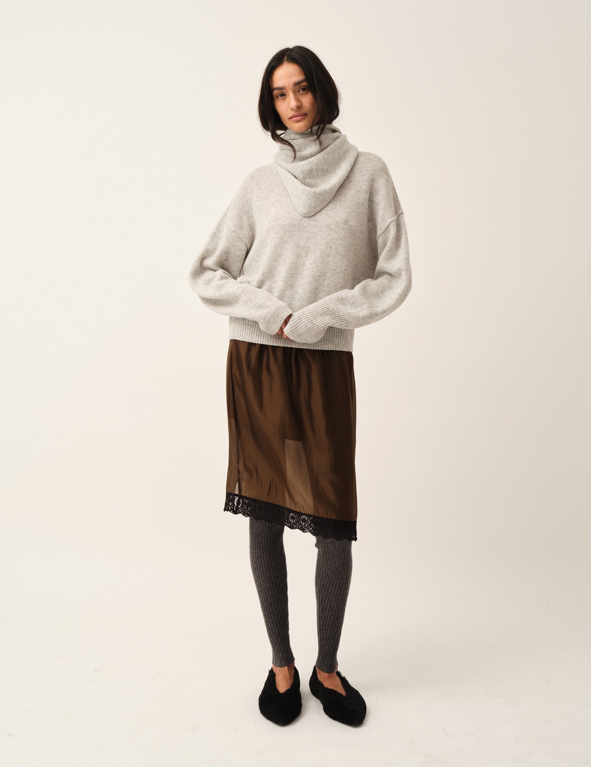 Volmer Scarf Heather Grey Melange OS / Heather Grey Melange