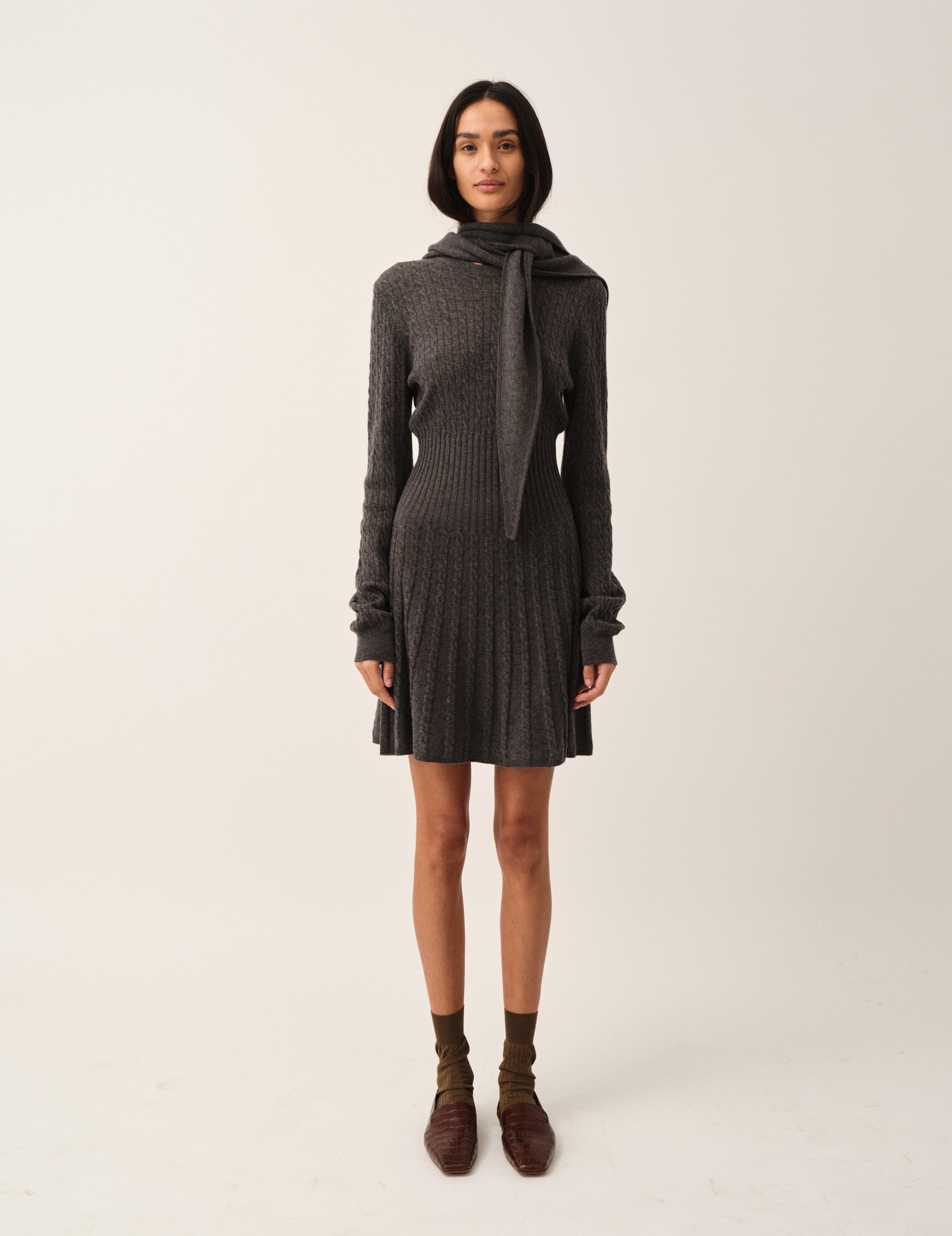 Como Cute Dress Grey Melange 4 / Grey Melange