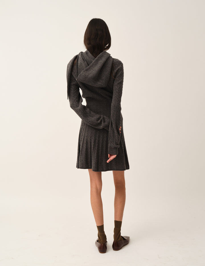 Como Cute Dress Grey Melange 4 / Grey Melange