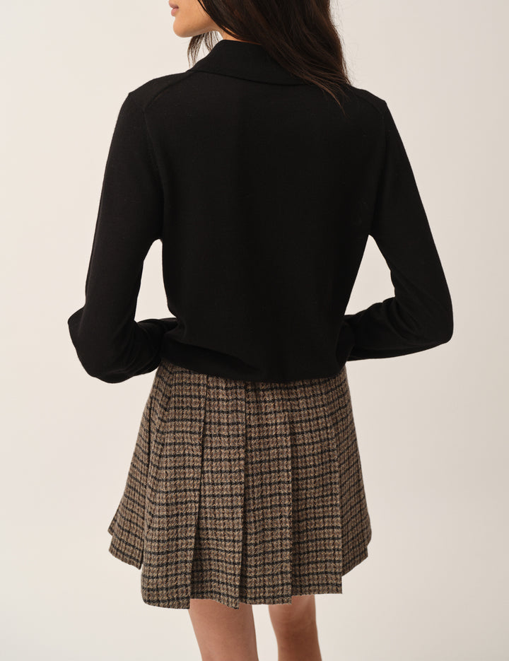 Balmoral Tennis Skirt Brown/black check 4 / Brown/black check