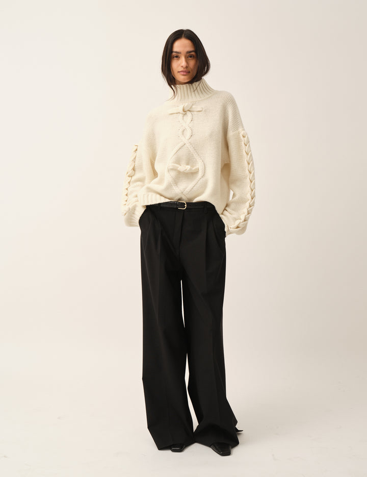 Como Braid Sweater Cream 4 / Cream