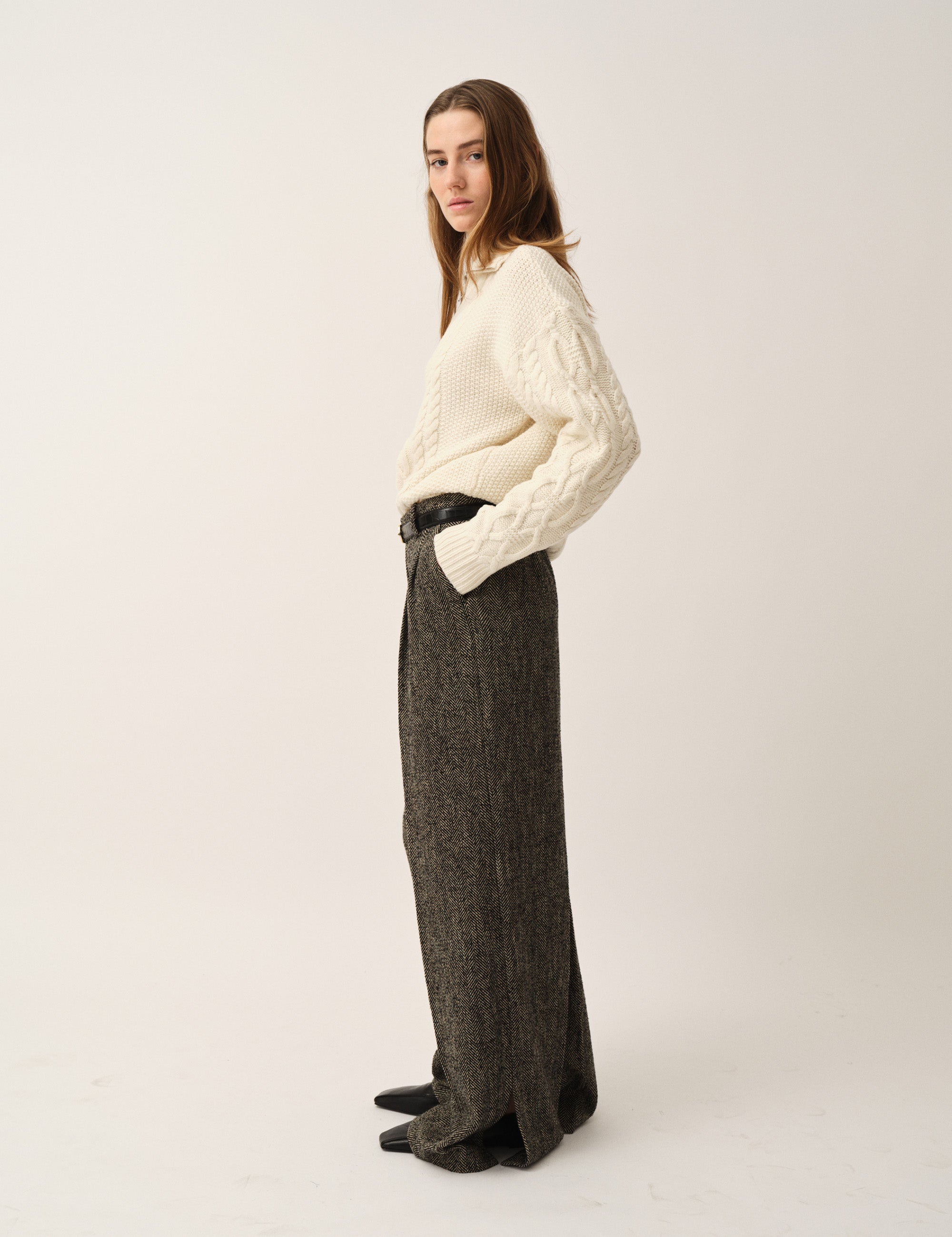 York Pants Black/brown herringbone 4 / Black/brown herringbone