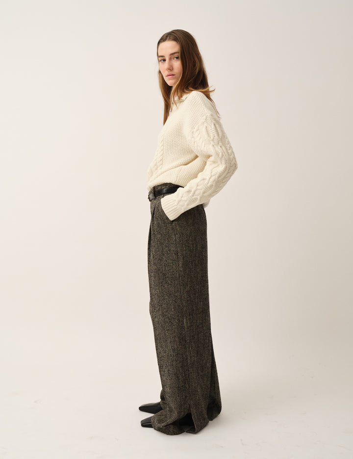 York Pants Black/brown herringbone 4 / Black/brown herringbone