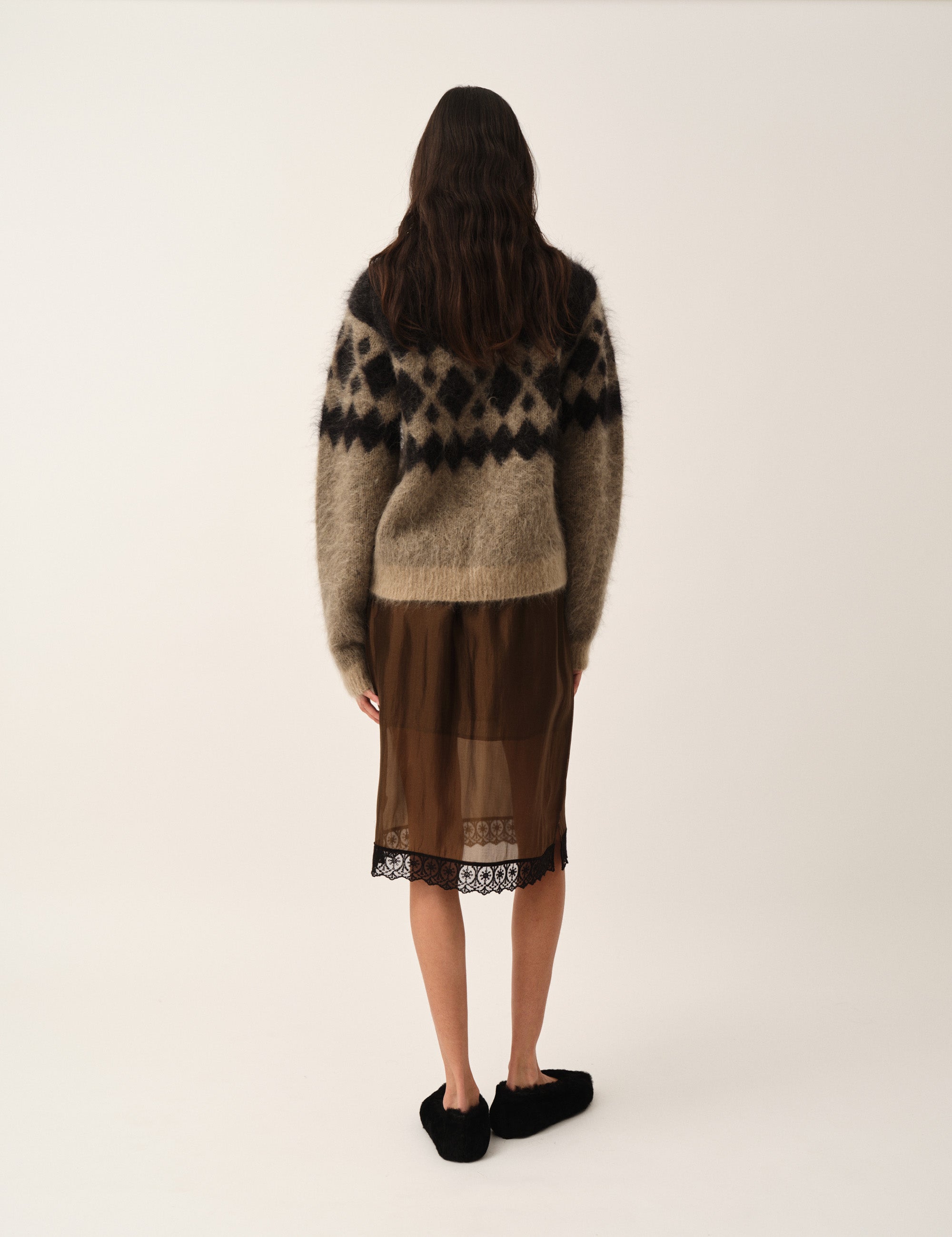 Gilian Lace Skirt Espresso 4 / Espresso