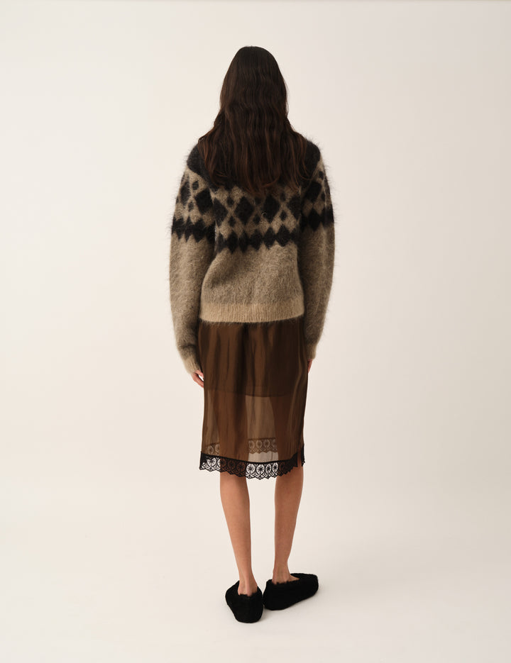 Gilian Lace Skirt Espresso 4 / Espresso