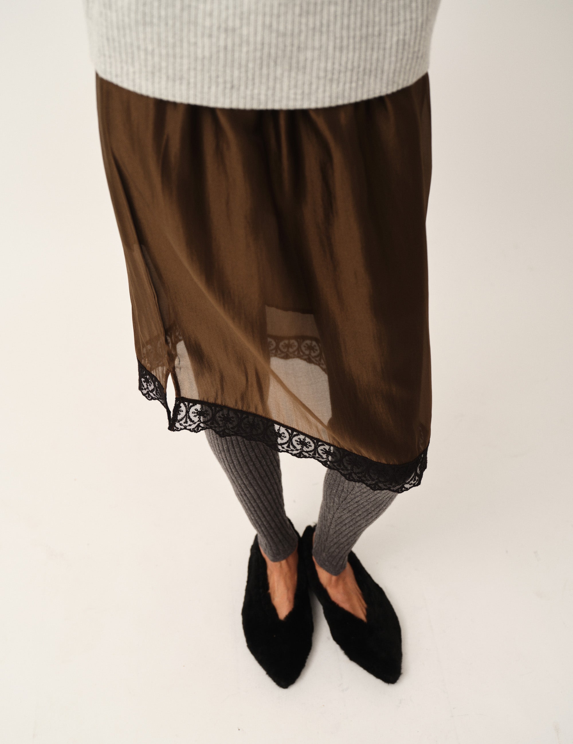 Gilian Lace Skirt Espresso 4 / Espresso