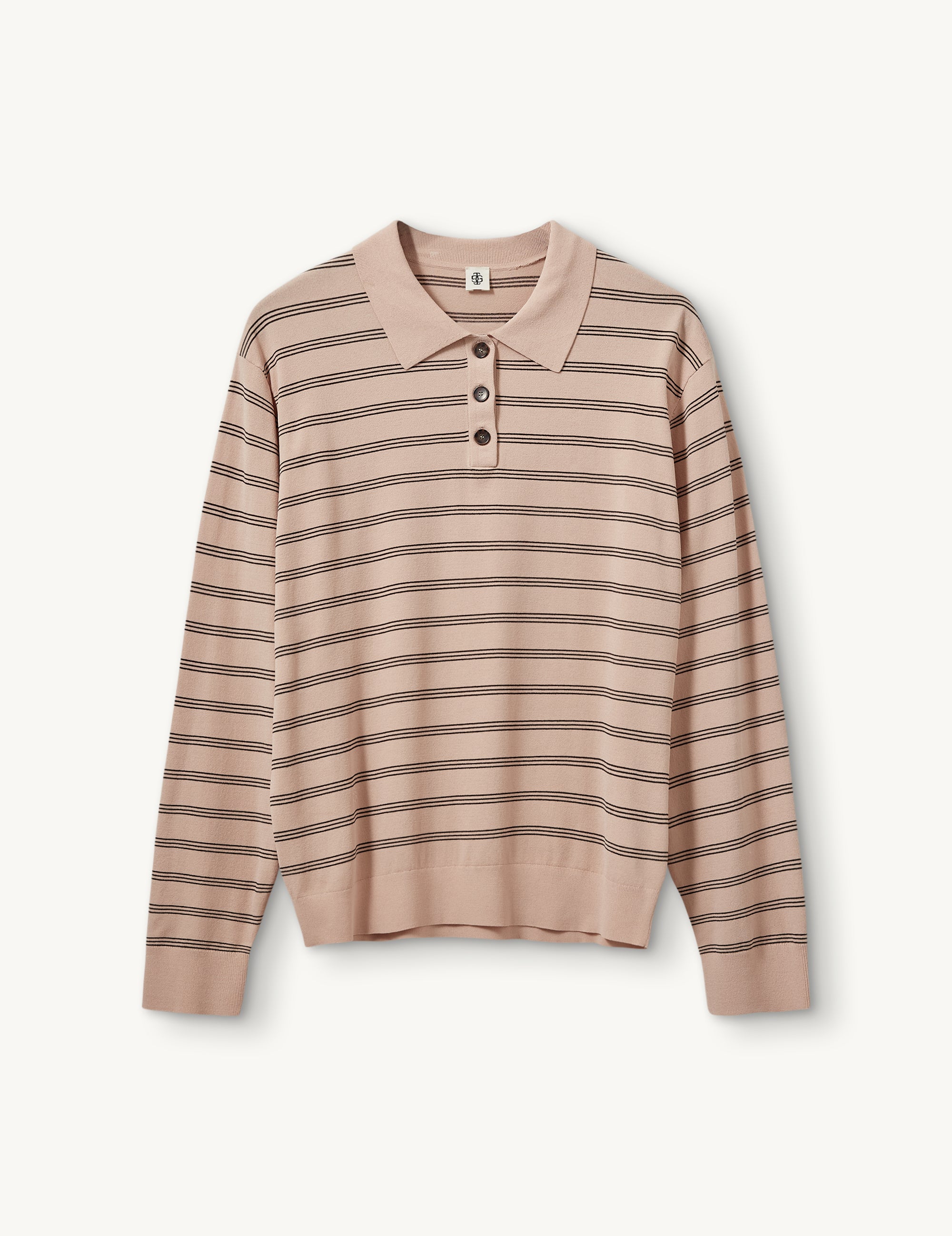 Madison Polo Dusty Rose/Espresso Stripes
