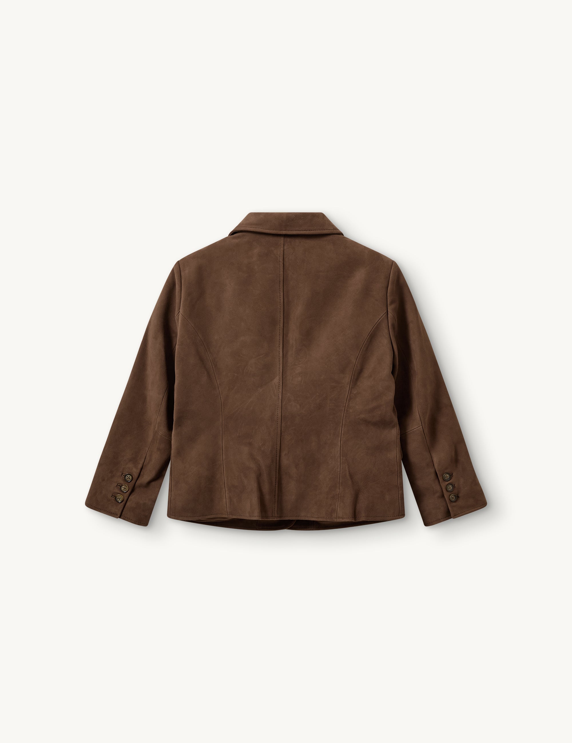 Suede Fitted Jacket Acorn