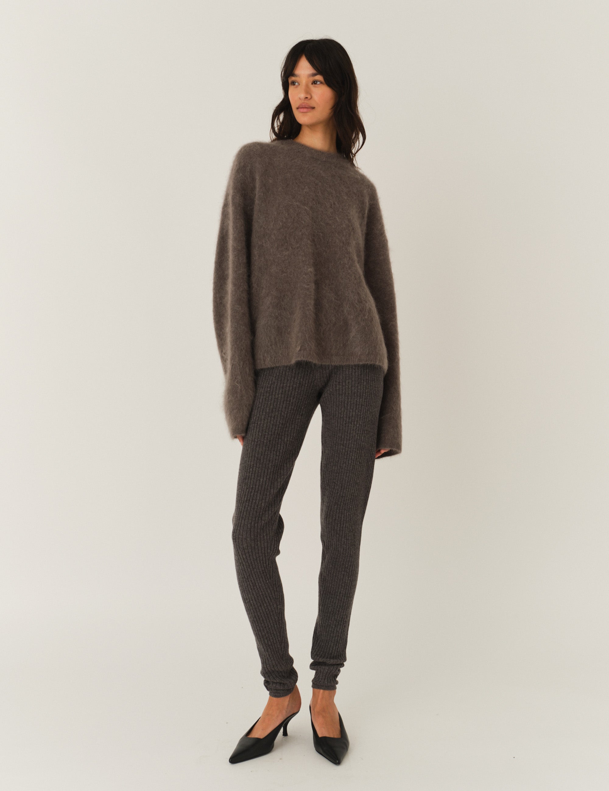 Roma Boyfriend Sweater Grey Melange