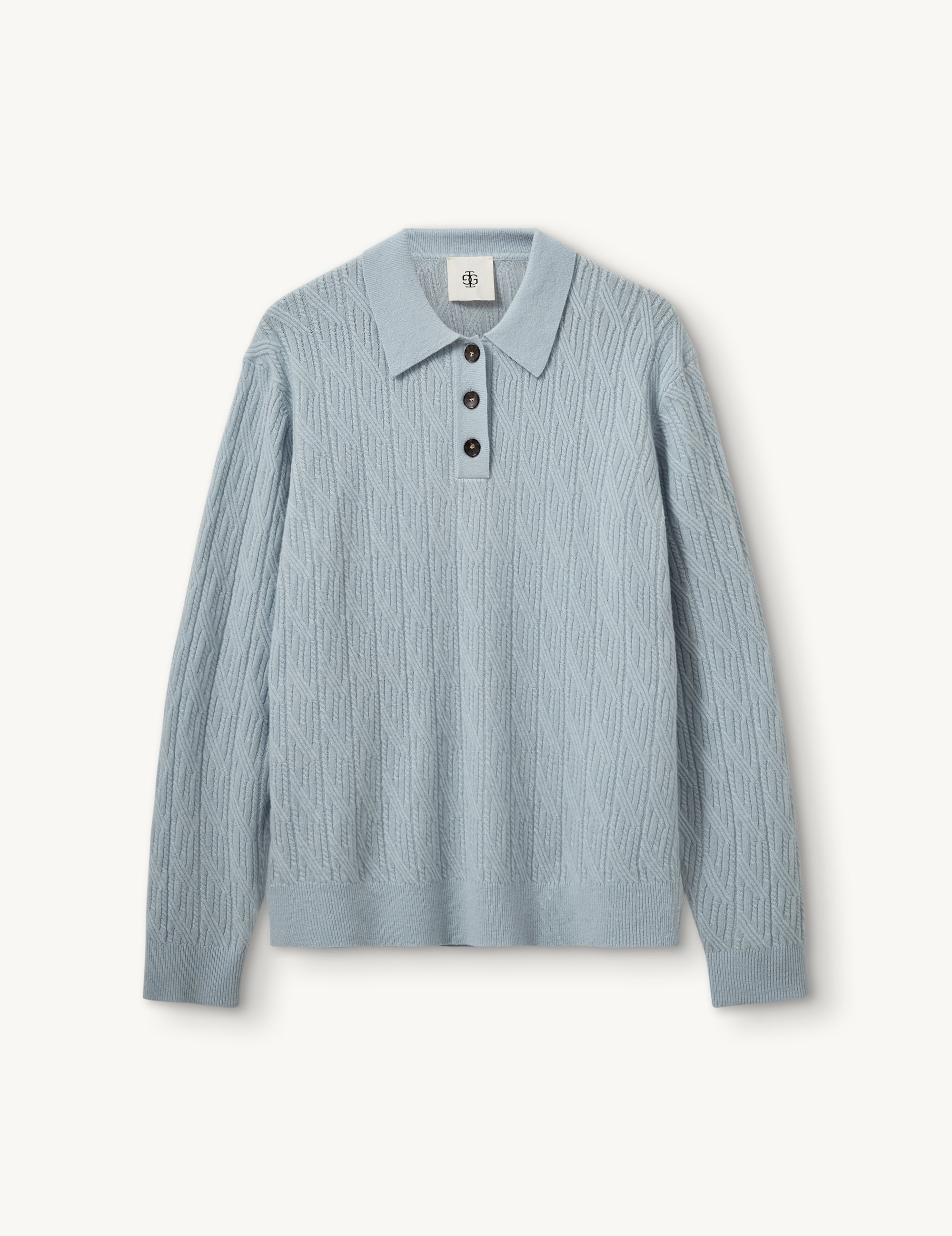 Como Cable Polo Light Blue