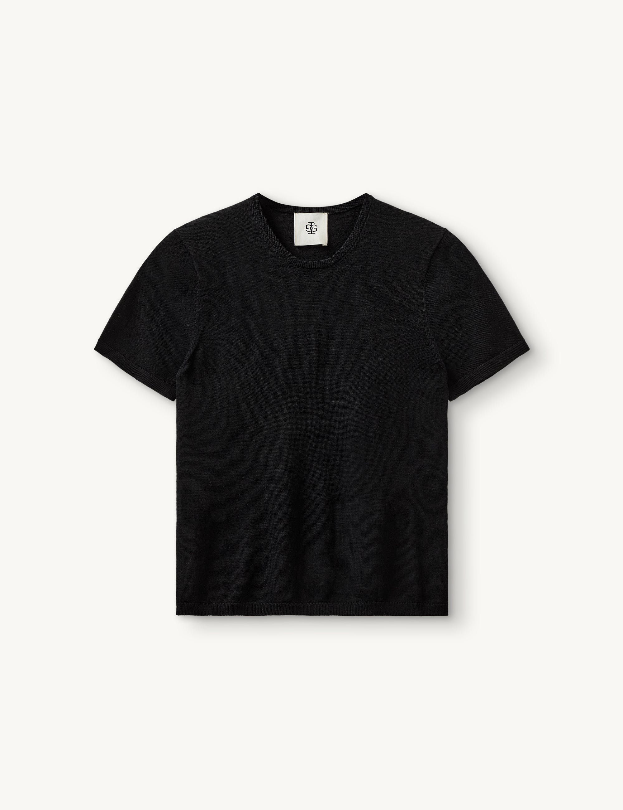 Bergen Knit Tee Black