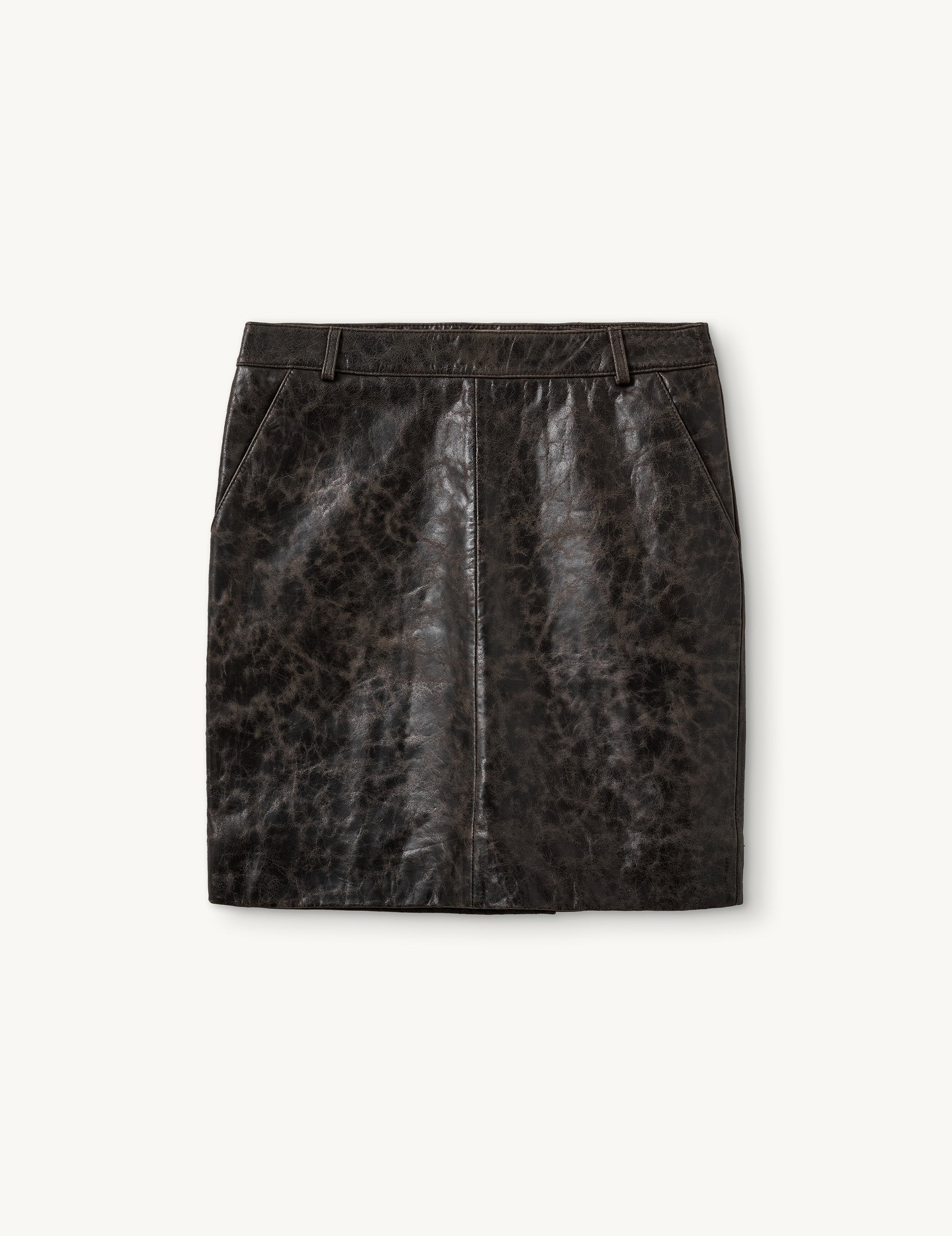 Margo Skirt Brown Crunch Effect