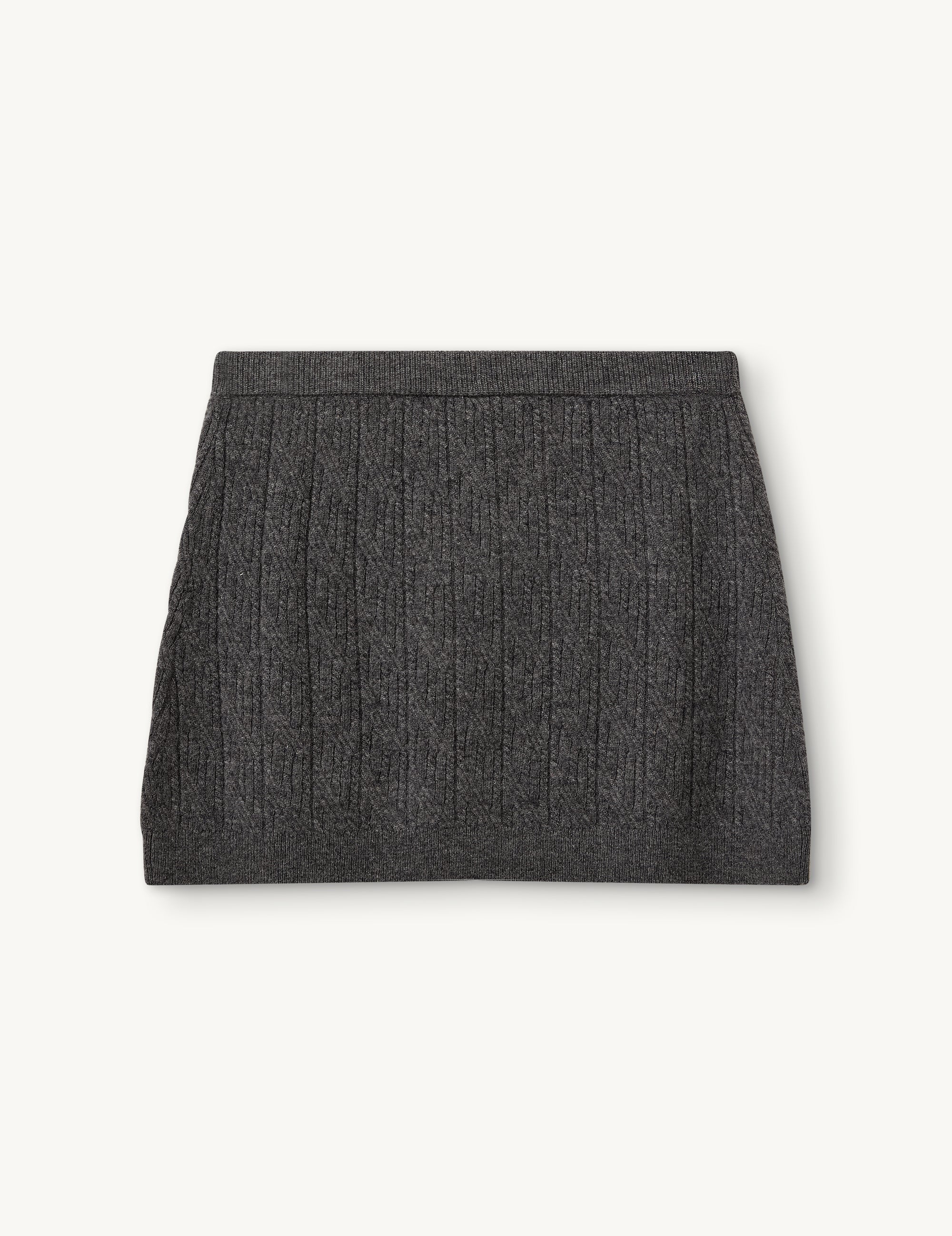 Como Mini Cable Skirt Grey Melange
