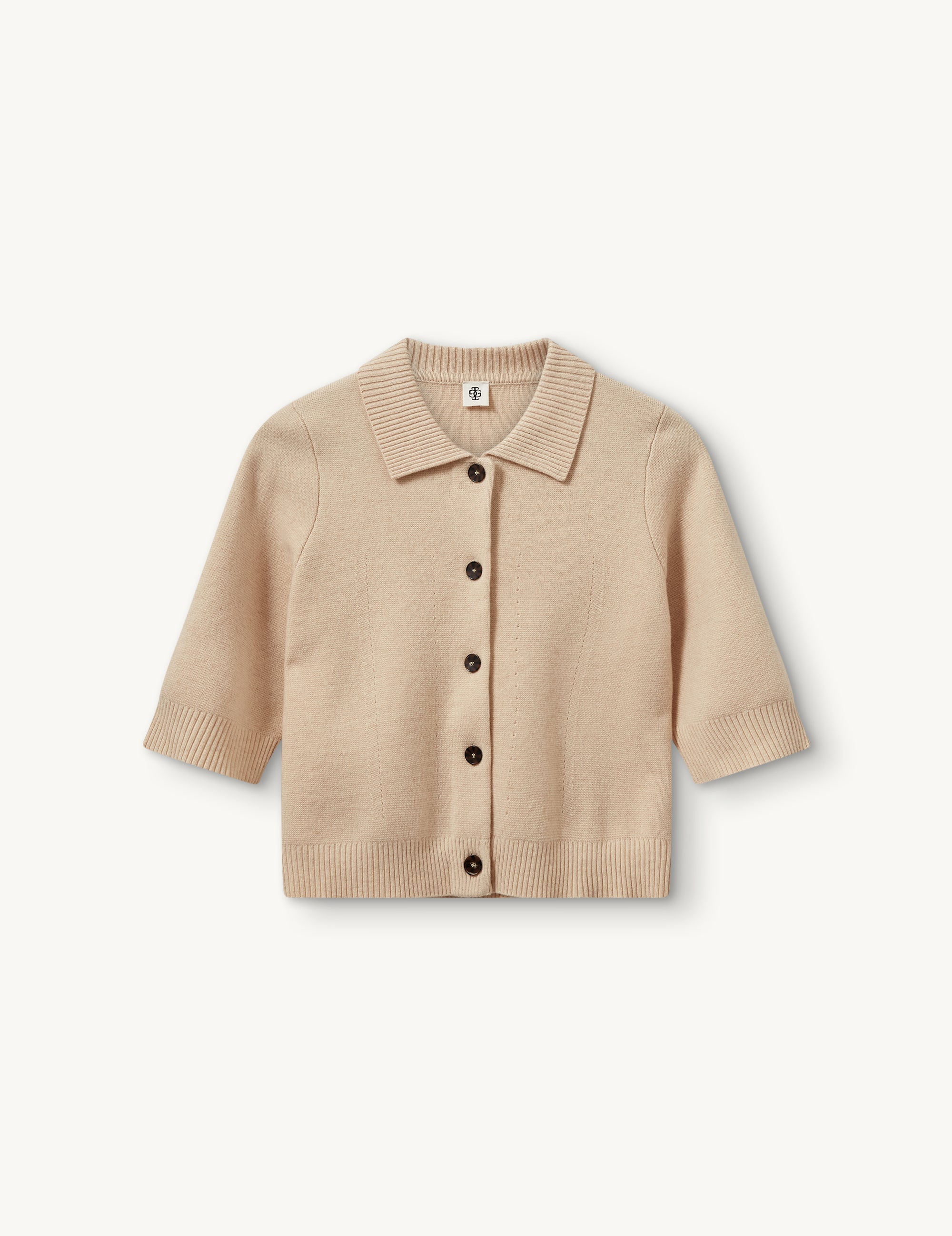 Como Cropped Cardigan Macadamia