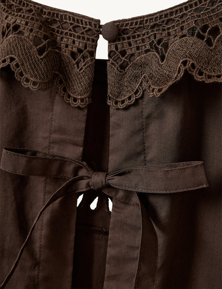 Kirsten Cloth Top Chocolate 4 / Chocolate