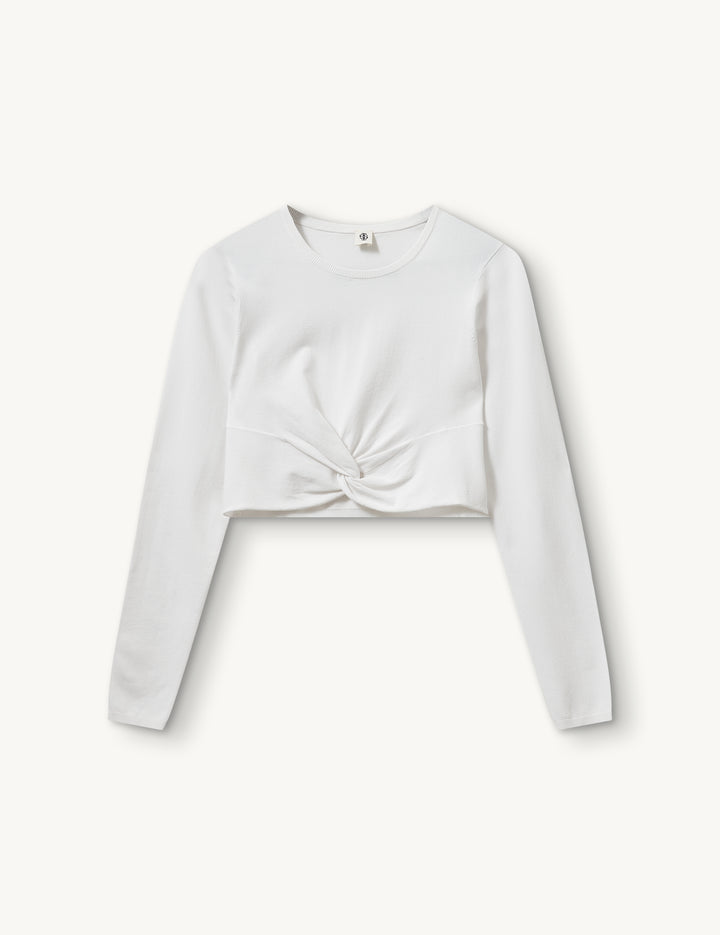Madison Knot Top White 4 / White