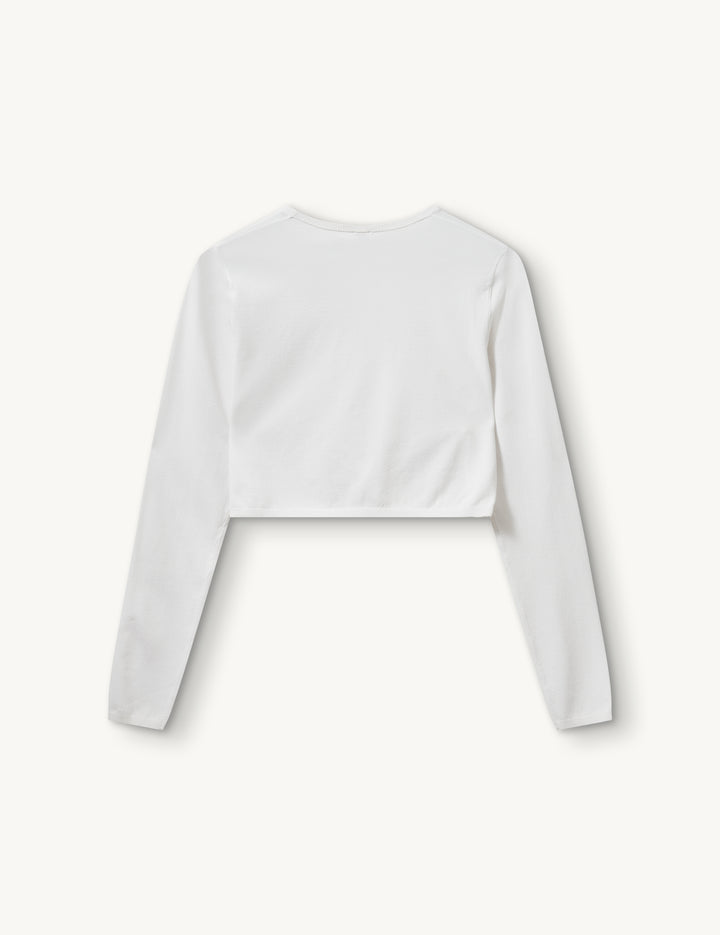 Madison Knot Top White 4 / White