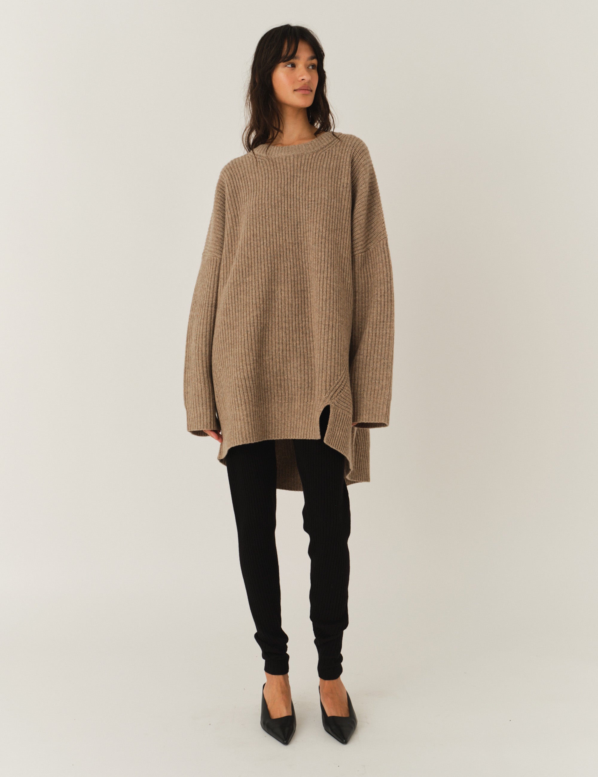 Como Giant Sweater Beige Melange