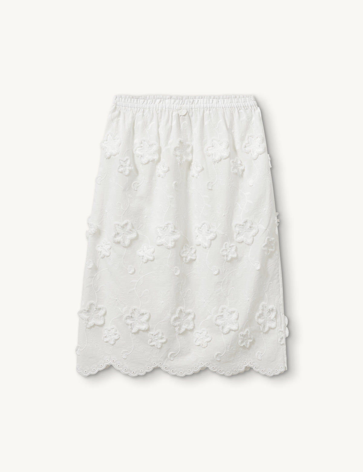 Fleur Slip Skirt Cream